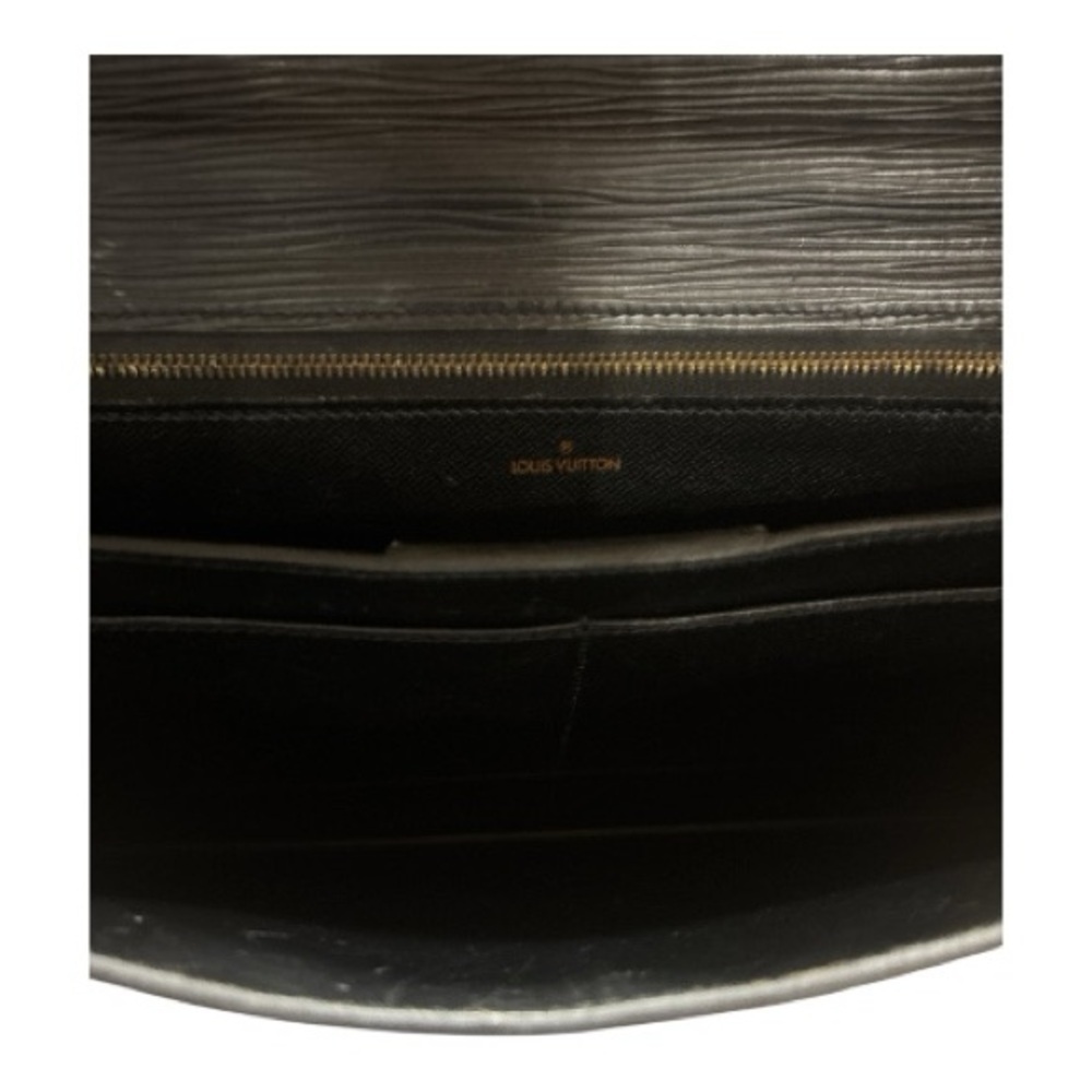 Louis Vuitton Black Epi Serviette Briefcase w/ Lock & Keys - Picture 6 of 10